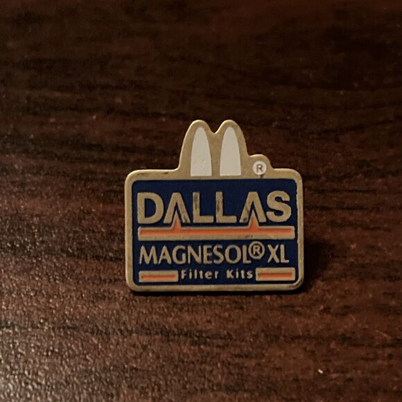McDonald’s Dallas Magnesol XL Filter Kits Employee Lapel‎ Hat Pin - Picture 1 of 3